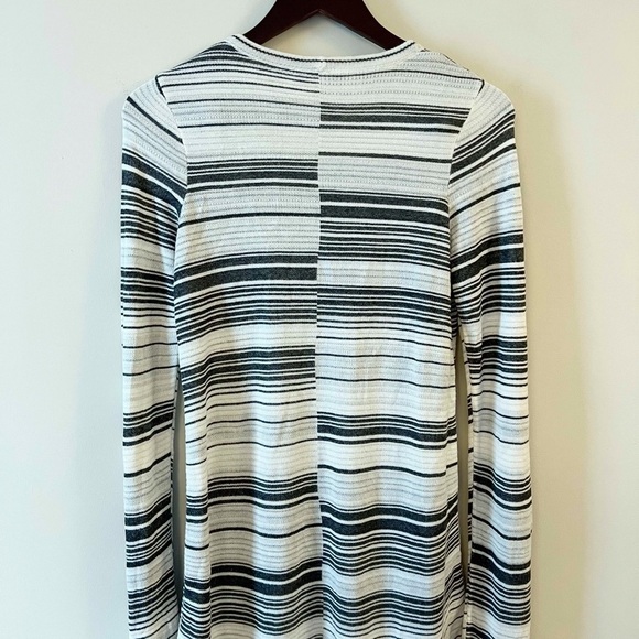 Free People Dress Womens Size Small Rave On White Striped Knit Long Sleeve - Picture 8 of 9